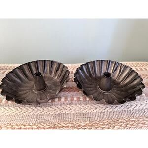 Vintage Aluminum Fluted Cake Molds Bundt Pans Set of 2